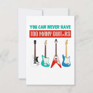 Carte De Remerciements Guitare Lover   Vous Ne Pouvez Jamais Avoir À Beau