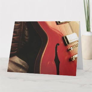 Carte De Remerciements Guitare rouge mieux
