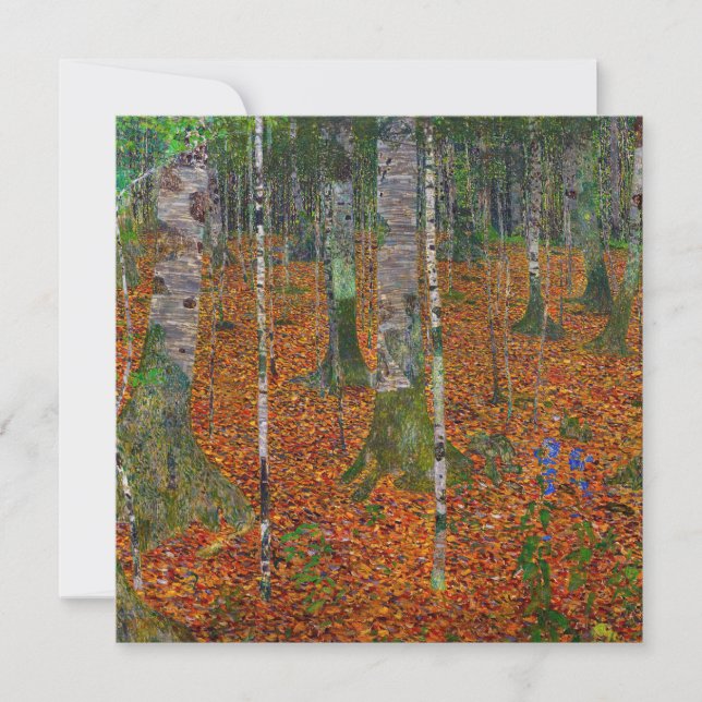 Carte De Remerciements Gustav Klimt - Bois de bouleau (Devant)
