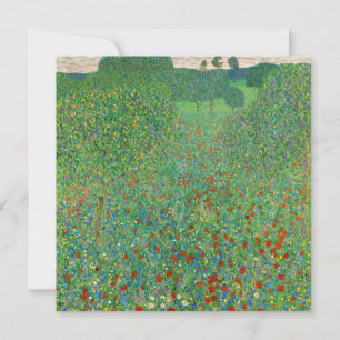 Carte De Remerciements Gustav Klimt - Champ de pavot