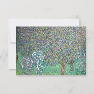 Carte De Remerciements Gustav Klimt - Rosiers sous les arbres