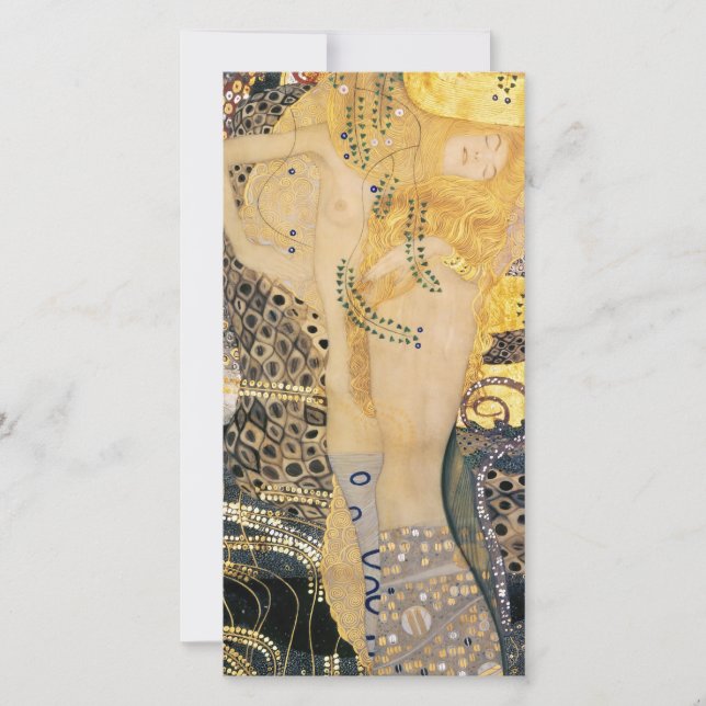 Carte De Remerciements Gustav Klimt - Serpents d'eau I (Devant)
