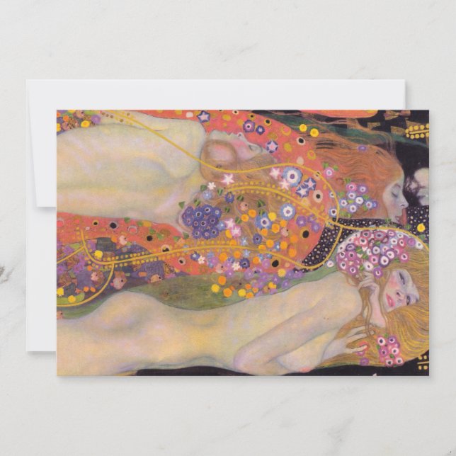 Carte De Remerciements Gustav Klimt - Serpents d'eau II (Devant)
