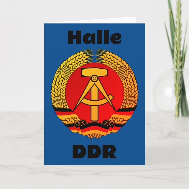 Carte De Remerciements Halle, Deutsche Demokratische Republik - DDR. (Devant)