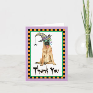 Carte De Remerciements Halloween Belgian Malinois Thank You