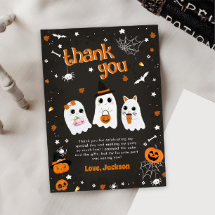 Carte De Remerciements Halloween Cute Ghost Anniversaire Spooktacular