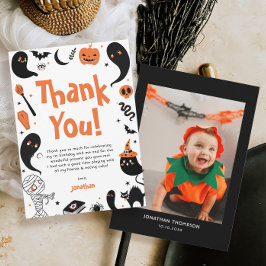 Carte De Remerciements Halloween Photo Anniversaire fête