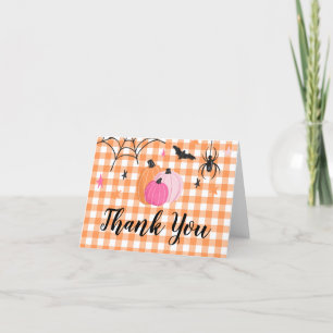 Carte De Remerciements Halloween Spooktacular Girl Anniversaire Citrouill