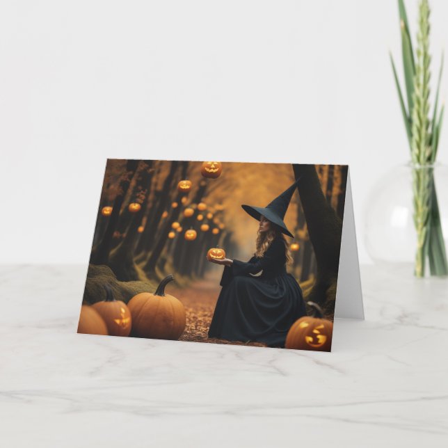 Carte De Remerciements Halloween Whitch  (Devant)