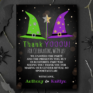 Carte De Remerciements Halloween Witch Genre Revela Party