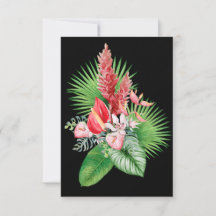 Hana hou ! (Noir) Arrangement de fleurs hawaïennes
