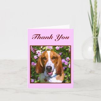 Carte De Remerciements Happy Basset Hound