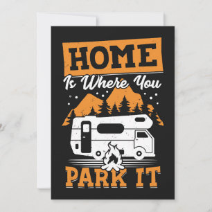 Carte De Remerciements Happy Camper Home Est Là Où Vous Le Garez