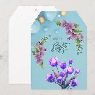 Carte De Remerciements Happy Easter cardto attach to your flowers