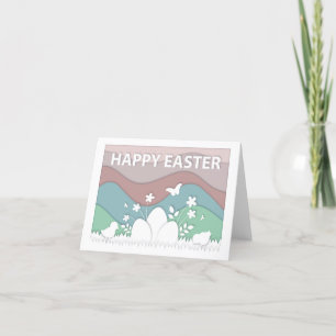Carte De Remerciements Happy Easter nature format papier