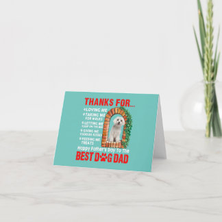 Carte De Remerciements happy fards jour meilleur chien papa mignon chien