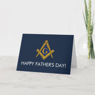 Carte De Remerciements Happy Fête des pères Freemason Mason maçonnique