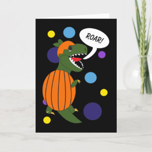 Carte De Remerciements Happy Halloween Dinosaur Trex Funny Personnaliser
