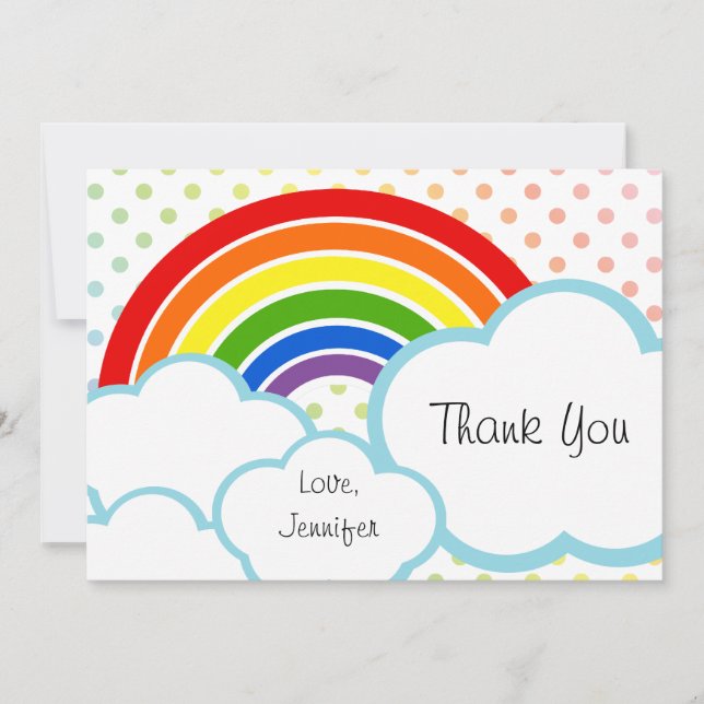 Carte De Remerciements Happy Little Rainbow (Devant)