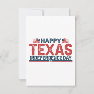 Carte De Remerciements Happy Texas Independence Day American Patriotic