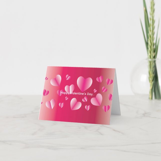 Carte De Remerciements Happy Valentine's Day (Devant)