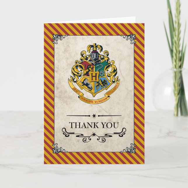 Carte De Remerciements Harry Potter | Hogwarts Joyeux Anniversaire Remerc (Devant)
