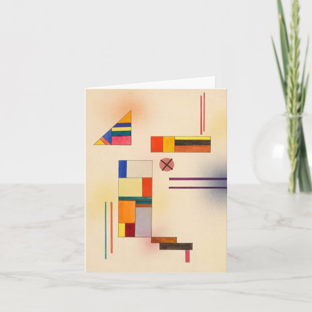 Carte De Remerciements Hartweich, Hard Soft par Wassily Kandinsky (Devant)