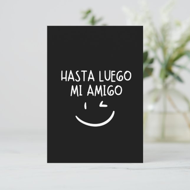 Carte De Remerciements Hasta luego mi amigo (Debout devant)
