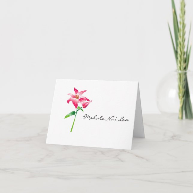 Carte de remerciements hawaïen (Devant)