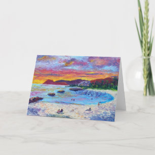 Carte De Remerciements Hawaïen personnalisable Lagune 4 Coucher de soleil