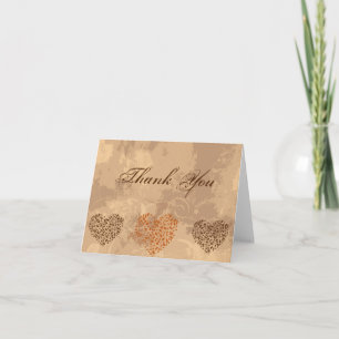 Carte De Remerciements Heart Filled Thank You Card