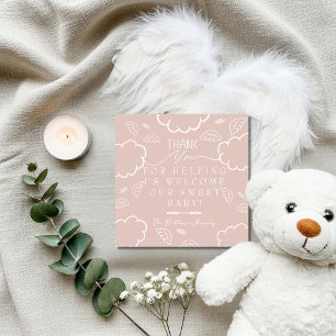 Carte De Remerciements Heavenly Pink Labor & Delivery USIN Hôpital  