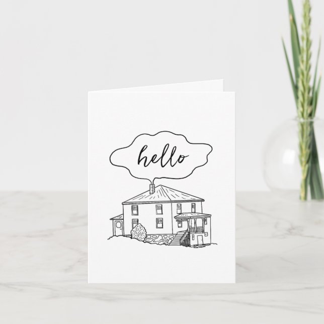 Carte De Remerciements Hello House Blank (Devant)
