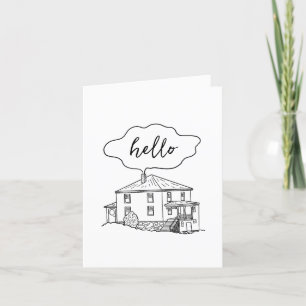 Carte De Remerciements Hello House Blank