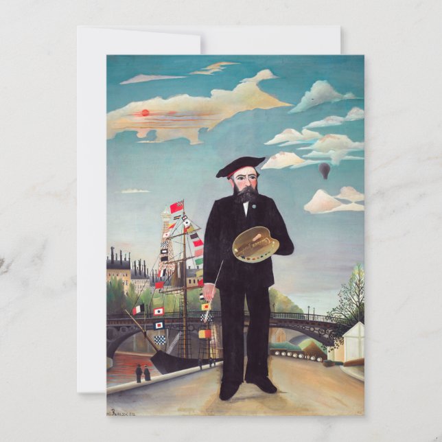 Carte De Remerciements Henri Rousseau - Mon portrait-Paysage (Devant)