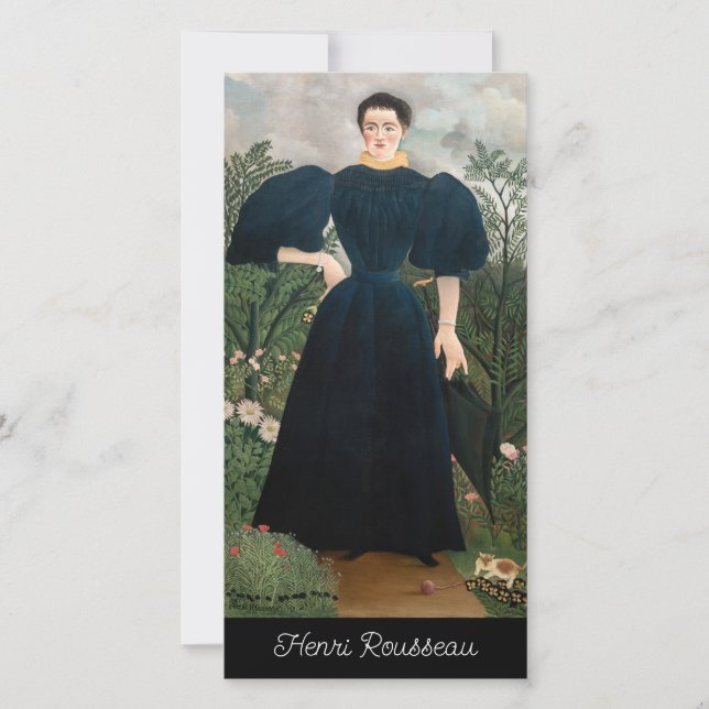 Carte De Remerciements Henri Rousseau - Portrait de Madame M. (Devant)