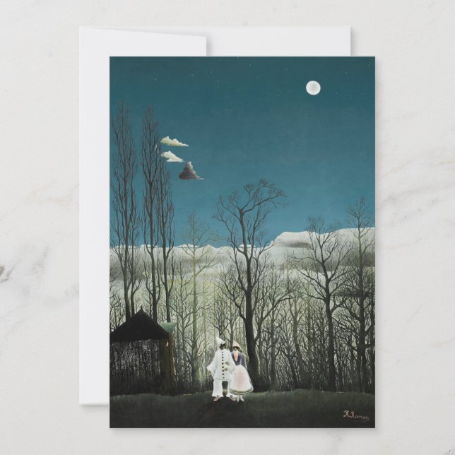 Carte De Remerciements Henri Rousseau - Soirée Carnaval (Devant)