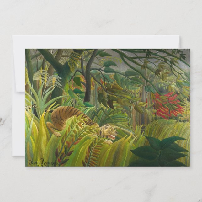 Carte De Remerciements Henri Rousseau - Surpris ! (Devant)