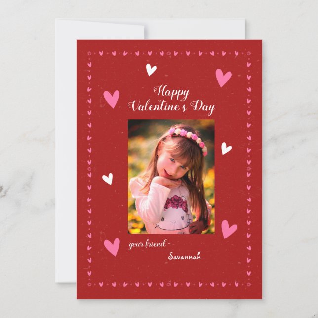 Carte De Remerciements Heureuse Sainte-Valentin personnalisable (Devant)