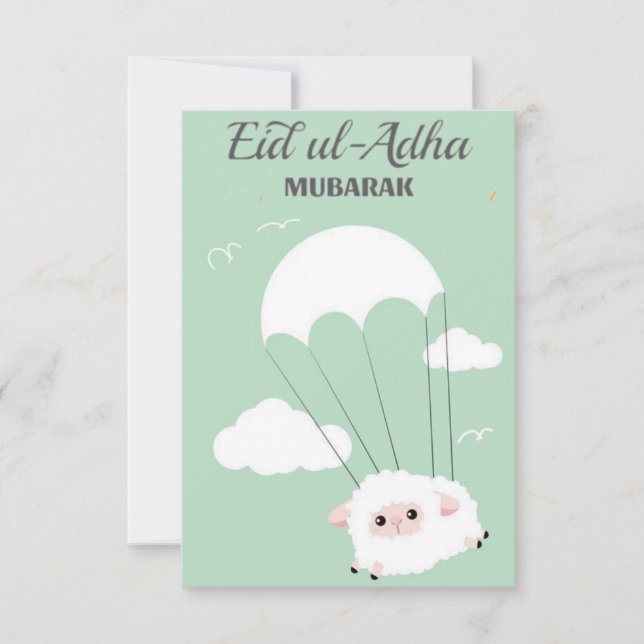 Carte De Remerciements Heureux Adha Eid (Devant)