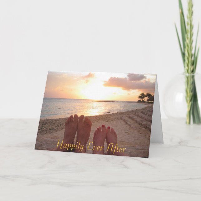 Carte De Remerciements Heureux pour toujours (Devant)