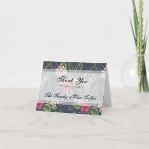 Carte De Remerciements Hibiscus Sympathy Thank you Note