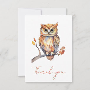 Carte De Remerciements Hibou personnalisé
