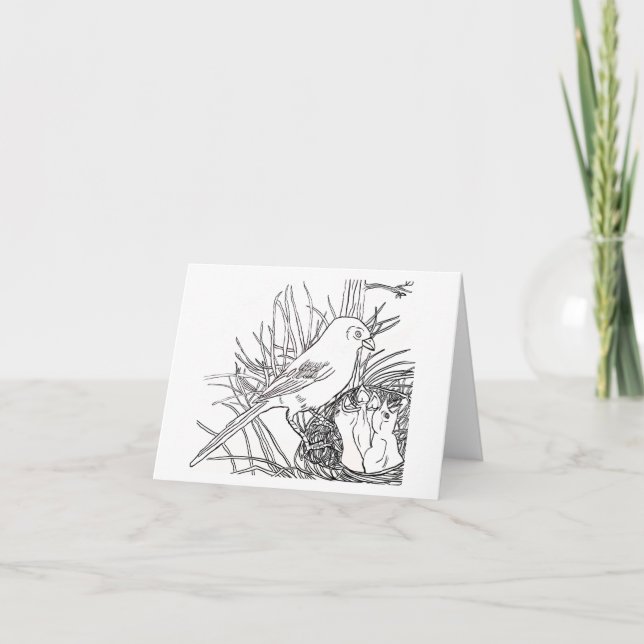 Carte De Remerciements Hilda Sparrow And Her Babies (Devant)