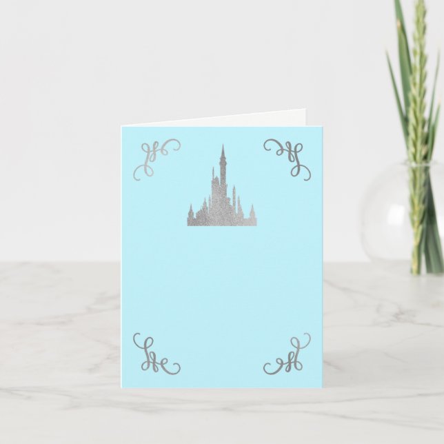 Carte De Remerciements Histoire de princesse Silver & Blue remercie de vo (Devant)
