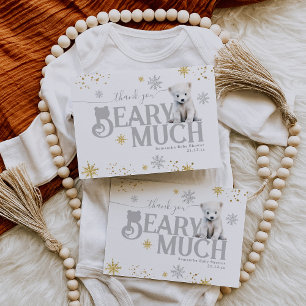 Carte De Remerciements Hiver Moderne Baby shower neutre d'attente rapide