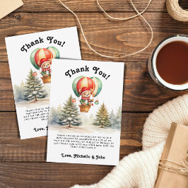 Carte De Remerciements Hiver Nous pouvons attendre le Baby shower de Noël
