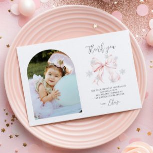 Carte De Remerciements Hiver Onederland 1er anniversaire Appartement Cart