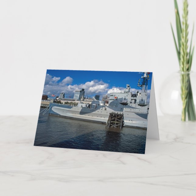 Carte De Remerciements HMS Belfast London (Devant)