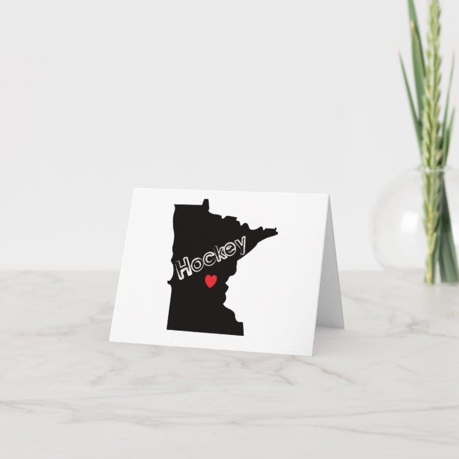 Carte De Remerciements Hockey du Minnesota (Devant)
